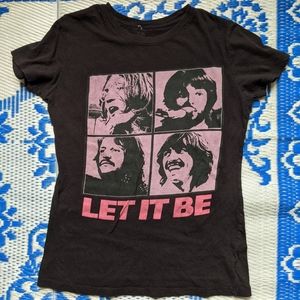 Licensed Beatles Merchandise Band Tshirt Let It Be Soft Music Tee Size L
